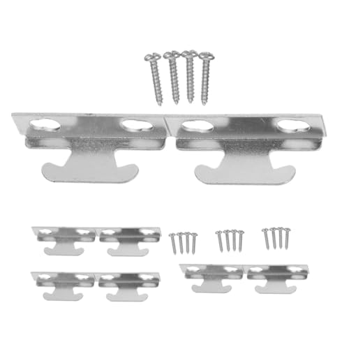 Cabilock 1 Set Curtain Rod Brackets Heavy Duty Metal Wall Mount Holders for Various Window Treatments for Home Office Decor Strong Load Bearing Capacity