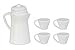 Melody Jane Dollhouse White Coffee Pot & Mugs Miniature Kitchen Accessory