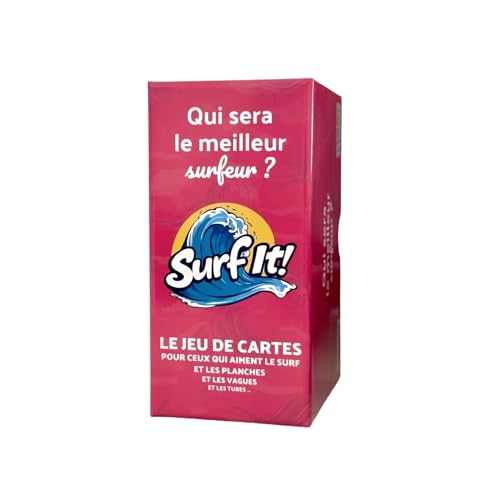 Surf It! - Jeu de Cartes Surf Original pour Surfeur et Surfeuse – Idée Cadeau Fun pour Amateurs de Vague et de Plage