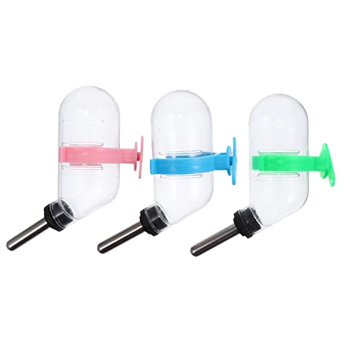 SUPVOX 3pcs Automatic Pet Drinking Fountain Leak- Design for Hamster Mouse Rabbit Cage Random Color