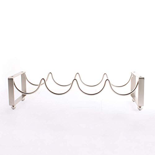 Soporte para 4 botellas de vino color plata miniatura 4