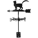 Wetterfahne Mit Katze – Rostfreies Metallornament Ideal Für Garten- Und Terrassenbausatz