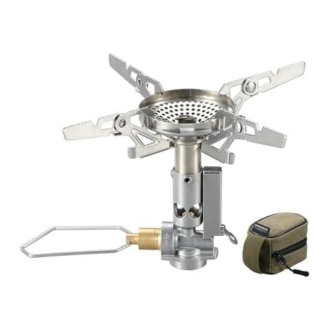 CAMPINGMOON Compact Foldable Stove w/Micro Regulator w/4Flex w/igniter XD-2F Cover