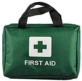Home Treats First Aid Kit Bag. Essential For Home, Work, Sports, Office, Travel, Car, Camping.Includes Emergency Blanket, Ice Packs, Eyewash, Bandages, Plasters