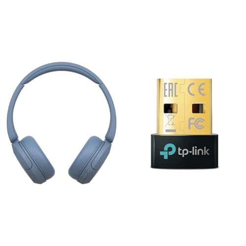 �\�j�[(SONY) ���C�����X�w�b�h�z�� WH-CH520:Bluetooth�Ή�/�y�ʐ݌v ��147g/��p�A�v���Ή��ɂ��D�݂̉����ɃJ�X�^�}�C�Y�ł���u�C�R���C�U�[�v�ݒ�Ή�/�u���[ WH-CH520 L �� & TP-Link Bluetooth 