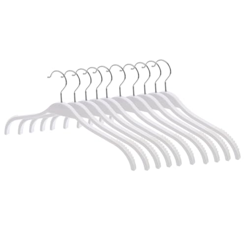 Happyyami 12pcs Home Clothes Hangers Plastic Clamp Hangers Anti-Slip Coating for Baby Coats Socks Scarves