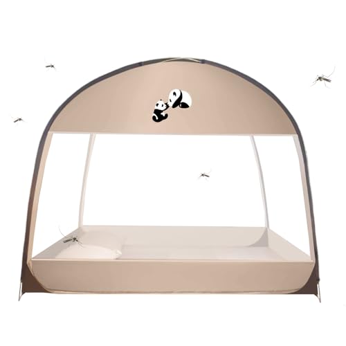 Mosquitera de camping y dormitorio con dosel plegable de doble puerta 2