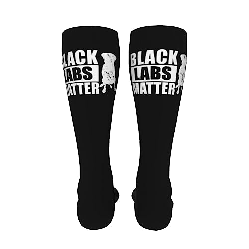 Black Labs Matter Knee High Socks For Women Long Tube Socks Athletic Compression Socks Unisex High Socks Girls4