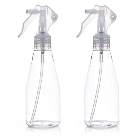 JZF 2pcs 200ml Fine Empty Mist Spray Bottle, Portable Manually Garden Plants Hand Trigger Water Sprayers Plastic Spray Bottle for Cleaning, Gardening and Feeding Cover