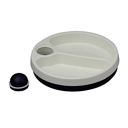 Preisvergleich Produktbild 1x Behrend Warmhalteteller mit Deckel, Thermoteller, Eierbecher, hoher Rand, stapelbar