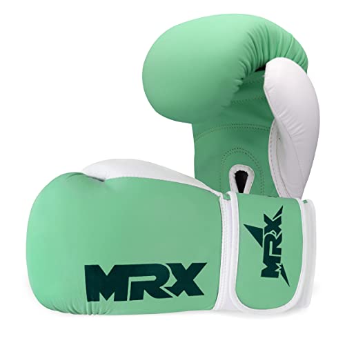 Mrx Boxing Gloves Fighting Training Combat Train Workout Sparring Grappling Durable Light Weight Adult Punch Bag Glove Muay Thai Punching Mitts Kickboxing Mma Gloves Men And Women Sea Green 10Oz #TOP5