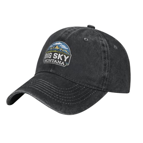 Gorra Baseball Vintage Retro Montana Big Sky Negra miniatura 1