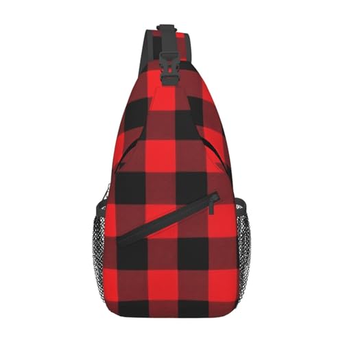 Bolso cruzado de pecho tipo sling negro para mujer y hombre miniatura 1