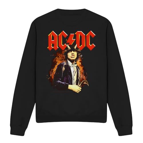 AC/DC ACDC Fire and Horns sweatshirt chaud coupe unisexe