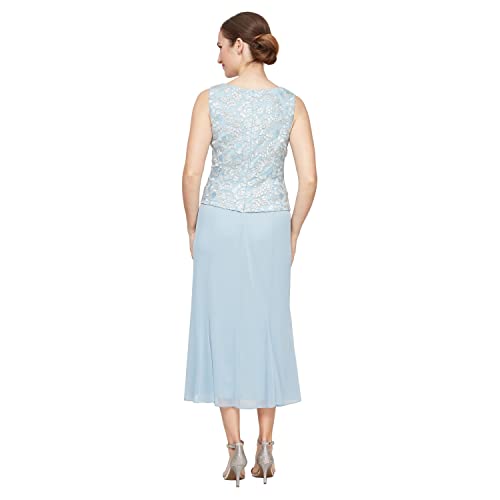 Image of Alex Evenings Women's Tea Length Jacket Dress, Perfect for Weddings, Formal Events (Petite and Regular Sizes)