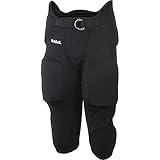 Riddell Boys' Integrated Football Pants, 7 Pads and Belt, youth (Black, X-Small)