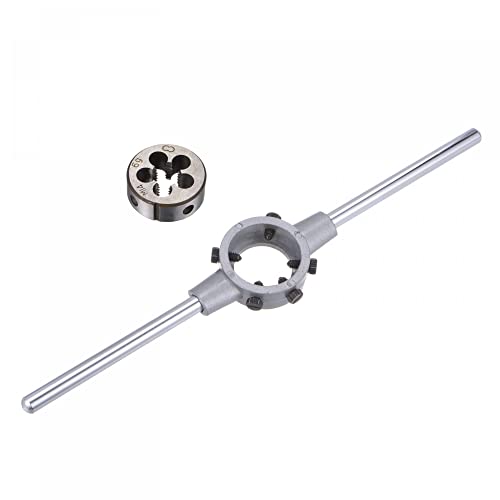 Troquel redondo de rosca M14 x 2 con mango ajustable de 38 mm para roscado exacto 2