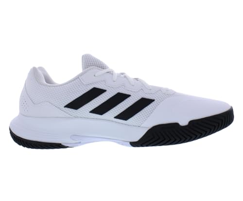 Image of adidas GameCourt 2 Mens Shoes Size 9.5, Color: Cloud White /Core Black /Cloud White-White