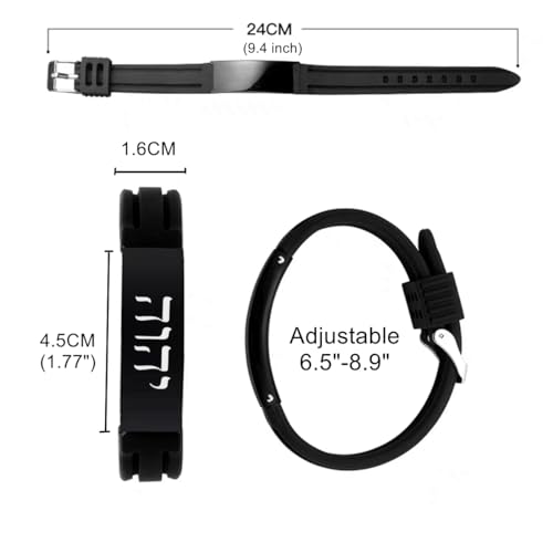 Pulsera Ajustable de Silicona con Símbolo YHWH Hebreo miniatura 3