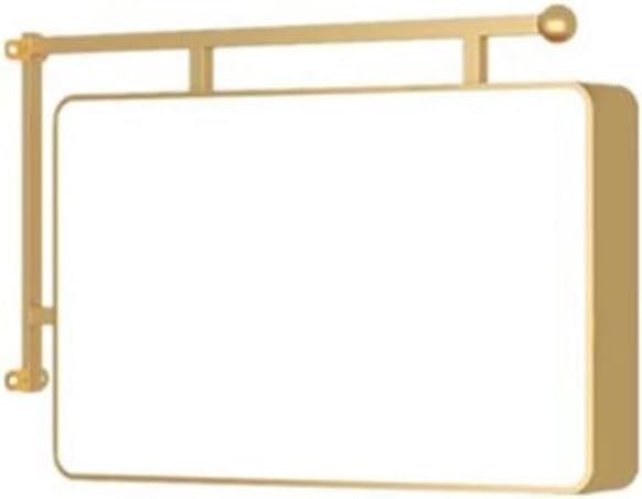 Double-sided Light Box Bulletin Sign Holder, LED Light Box Store Sign, Double Sided Outdoor Backlit Menu Board, Wall Mounted Metal Frame Billboard For Store Outside Decoration,Gold-b-60x40cm