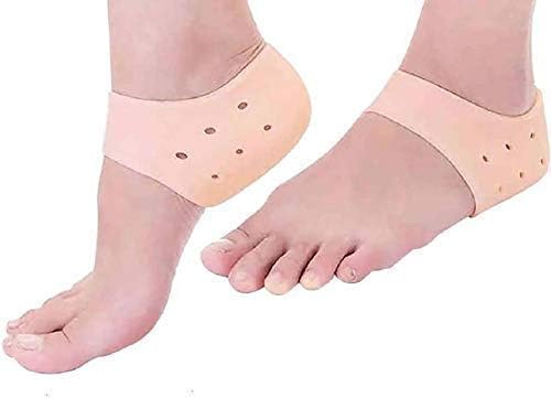 MK MART SPA Gel Socks Moisturizing Whitening Exfoliating Treatment Smooth Beauty Reusable Hand Mask Feet Care Silicone Socks for Mens and Women (HALF HEEL)