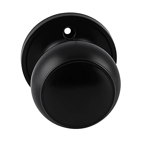 Gobrico Flat Ball Half Dummy Door Knob One-Side Keyless Door Handles Knobs For Closet Pantry Matte Black #TOP17
