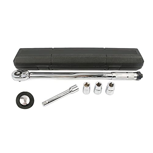 Mokassy Llave dinamométrica 1/2 pulgadas neumático de coche llave dinamométrica manga dinamométrica trinquete llave herramienta plata