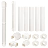 BEWAVE 3' 10 Ft AC Line Cover Kit, Decorative PVC Tubing Cover Kit for Mini Split Air Conditioners and Heat Pumps