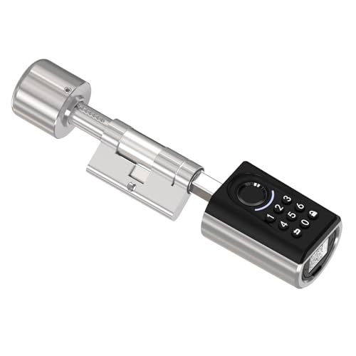 RUILON Biometrisches Türschloss – IP65 Code- und Fingerabdruckschloss mit 3 RFID-Karten, geeignet für Türen mit einer Dicke von 30 bis 70 mm
