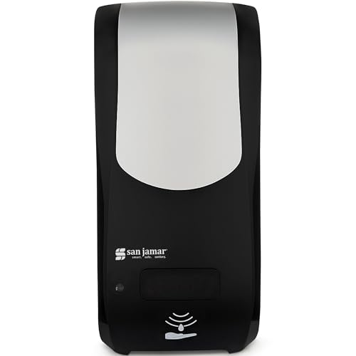 Image of San Jamar Soap /San /Lotion Disp,BLK /SLVR,900mL,4inD SH970BKSSGR - 1 Each