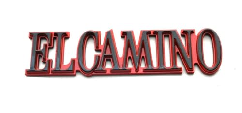 Image of 2Pcs Fit for 1978-1987 El Camino Quarter Panel Emblem 3D Badge Nameplate Letter Replacement for El Camino (Red)