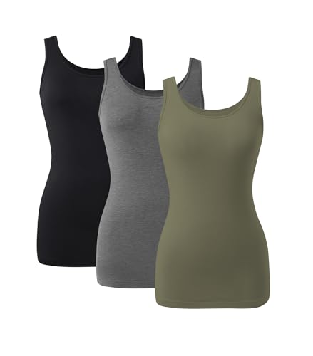 Camisole Tops for Women Bamboo Rayon – 3 Pack