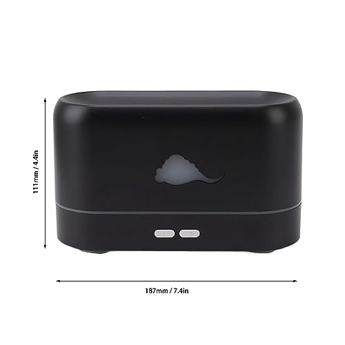 Difusor aromático eléctrico TOPINCN diseño llama 3D negro miniatura 2