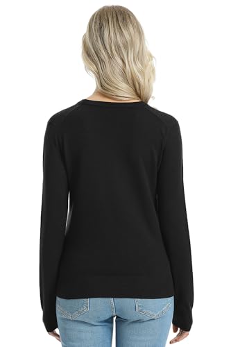 Image of QUALFORT Women's Sweaters Long Sleeve Soft Lightweight Basic Knitted Pullover Sweater