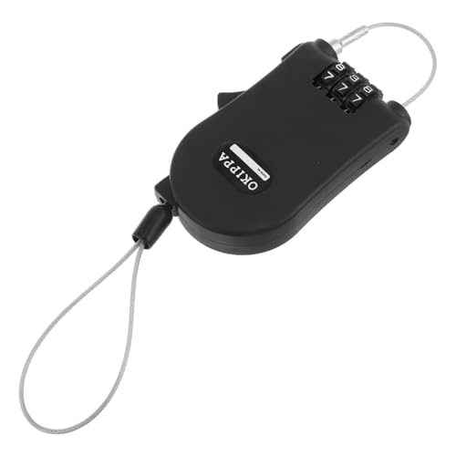Balacoo bloqueo de cable candados con código cable de bloqueo de bicicleta candado de viaje portatil cerradura de combinación de maleta candado de cable portátil el plastico Black