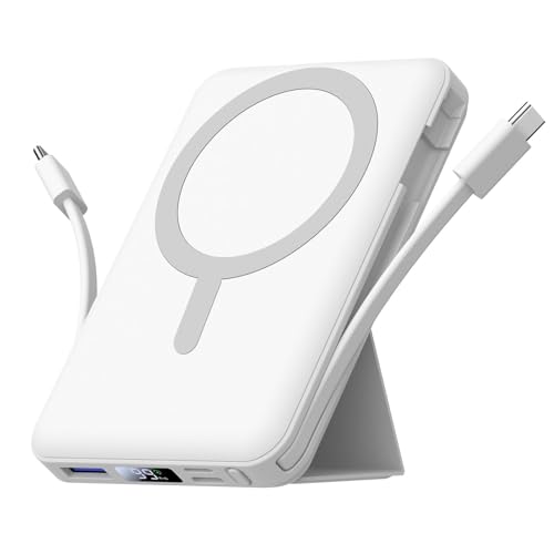 Azmuth para Magsafe Powerbank, 10000mAh Magnético Bateria Externa Carga Rapida, Inalámbrico Cargador Bateria Portátil Power Bank con Pantalla LED USB-C para iPhone 17/16/15/14/13/12/Pro/Pro MAX