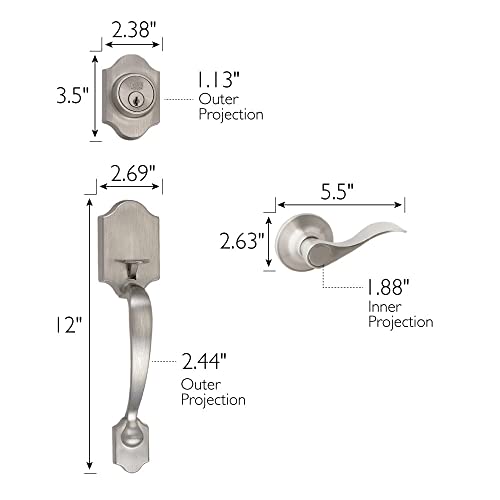 Design House 753897 Springdale Door Lever, 1-Pack, Satin Nickel #TOP2