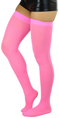 Image of ToBeInStyle Women's Nylon Thigh High Schoolgirl Opaque Stockings