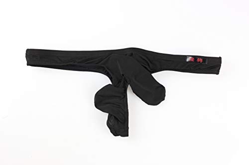 Mens Elephant Nose Underwear Sexy Hollow Out Thong Naughty Ice Silk Briefs2