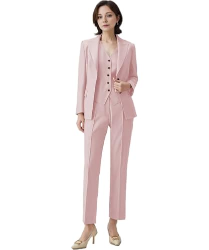 Women's Suits 3 Piece Business Lady Suit Single Breasted Blazer Vest Pant Suit Set