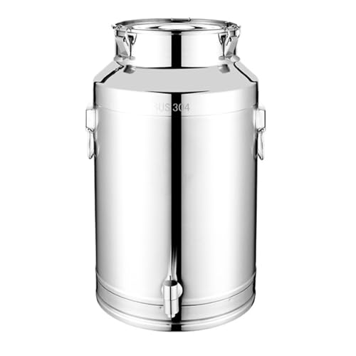 Fût de transport de lait en acier inoxydable 14L bidon de conservation vin et huile