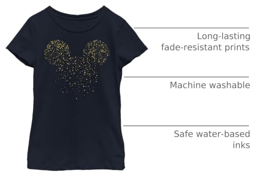 Image of Girl's Mickey & Friends Confetti Mickey Mouse Logo T-Shirt