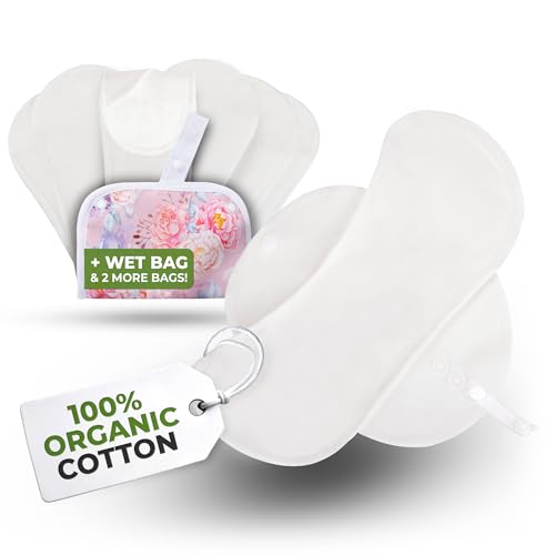 Image of Organic Cotton Reusable Panty Liners for Women & Teens (Small 7-Pack) - 100% Breathable & High-Temp Washable Cloth Panty Liners for Vaginal Discharge only - Gentle on Skin, Stay Fresh & Dry Daily
