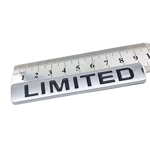 Image of 2 PCS NEW 3D Zinc Alloy Chrome Limited Emblem Trim Kit Decal Trunk Sport Badge Sticker Fender Nameplate Universal Use (Black)