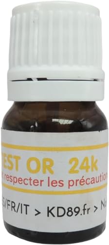 TESTEUR OR 24 K CARATS PRET A L'EMPLOI + GUIDE EXPERTISE OFFERT (TEST TESTING GOLD STONE)