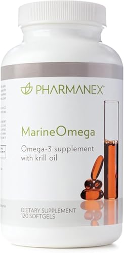marine omega omega-3 fatty acids amp krill oil supplement 1200mg dha amp epa per serving 120 softgels supports heart brain joint amp overall health