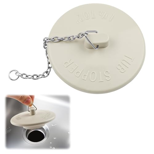 Tapón de goma para desagüe universal beige