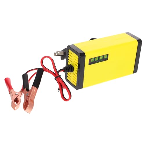 FOYTOKI 12V Motorcycle Battery Charger Portable Battery Maintainer with Power Display for Optimal Charging Compatible with Batteries for Motorcycles and Other