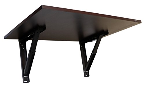 Image of Captiver Mediumelara Engineered Wood Wall Mounted Foldable Study Tables Invisible Shelf (Wenge 80X53 CM) Office Students Kids Homework Homes Cabinet Stylish Workstation Wardrobe