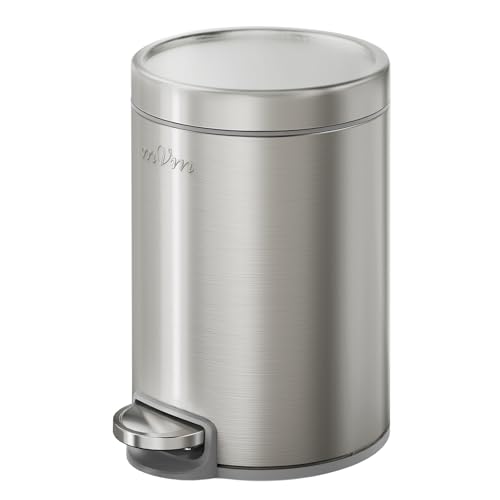 mVm Poubelle Cosmétique Salle de Bain (Argent, 12L)